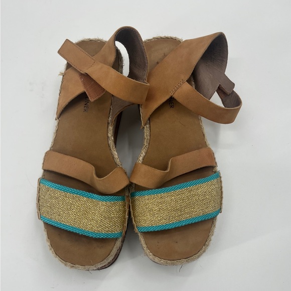 Donald Pilner Anie Leather Platform Espadrilles Sandal- Size 8 - Picture 2 of 8